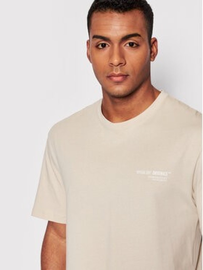 Jack&Jones T-Shirt Comfort Photo 12205952 Beżowy Relaxed Fit