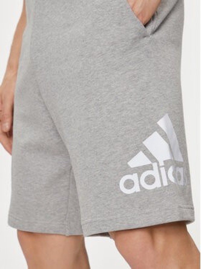 adidas Szorty sportowe Essentials Big Logo IC9403 Szary Regular Fit