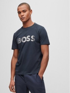 Boss T-Shirt 50494106 Granatowy Regular Fit