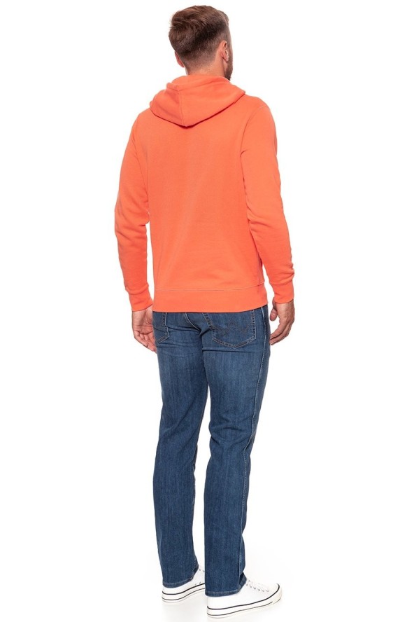 WRANGLER BLUZA LOGO HOODIE GLOW ORANGE W6527HY48