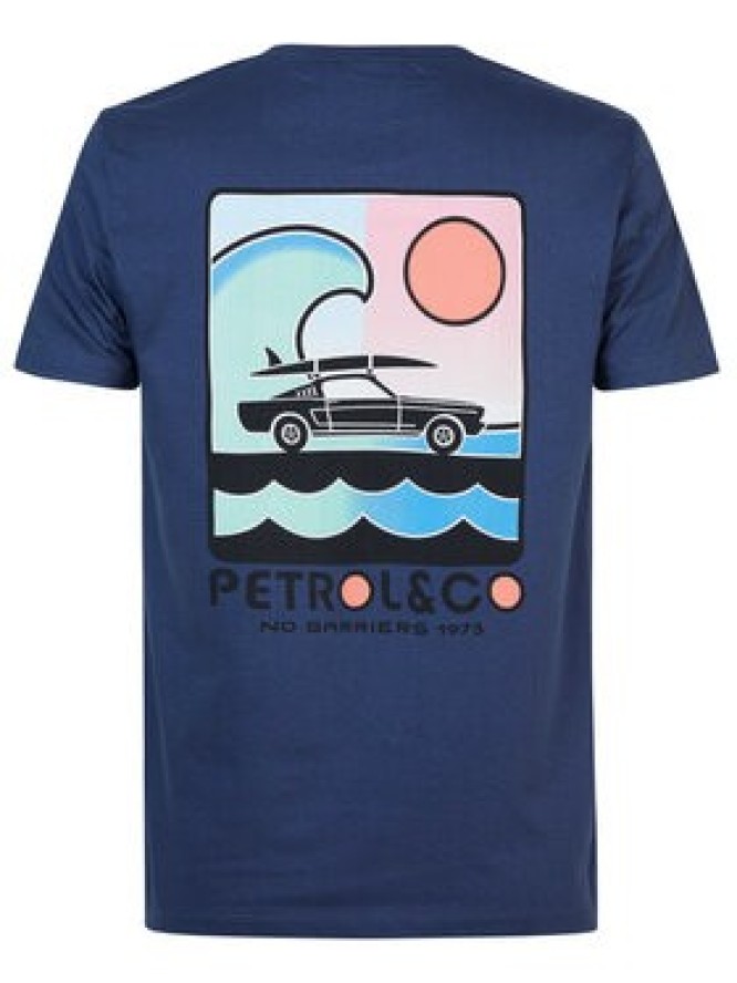 Petrol Industries T-Shirt M-1030-TSR686 Granatowy Regular Fit