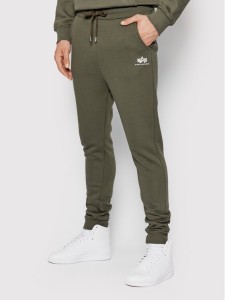 Alpha Industries Spodnie dresowe Basic 116370 Zielony Regular Fit