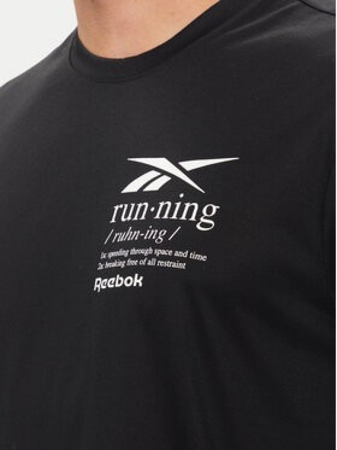 Reebok T-Shirt Run Graphic 100075314 Czarny Relaxed Fit