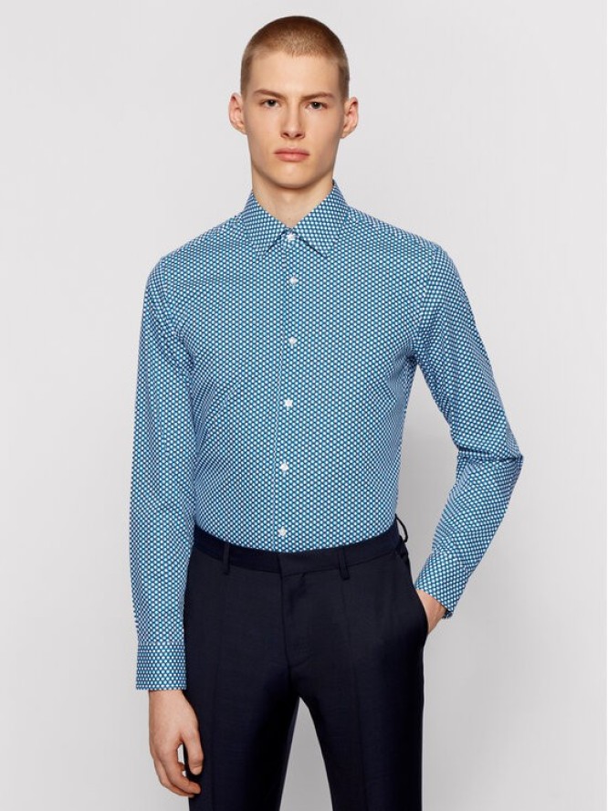 Boss Koszula Jango 50451566 Niebieski Slim Fit