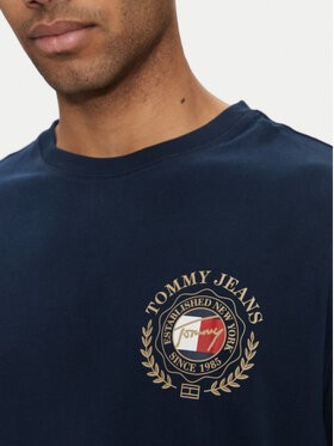Tommy Jeans T-Shirt DM0DM18540 Granatowy Regular Fit