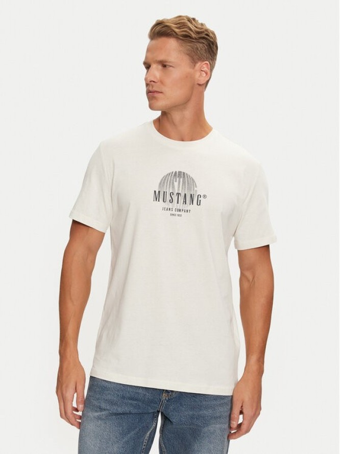 Mustang T-Shirt Austin 1015646 Beżowy Regular Fit