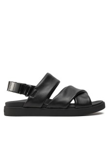 Calvin Klein Sandały Padded Criss Cross Sandal HM0HM01482 Czarny