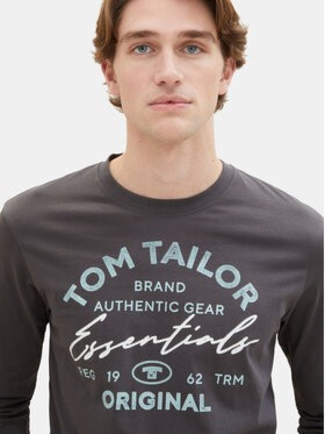 Tom Tailor Longsleeve 1037744 Czarny Regular Fit