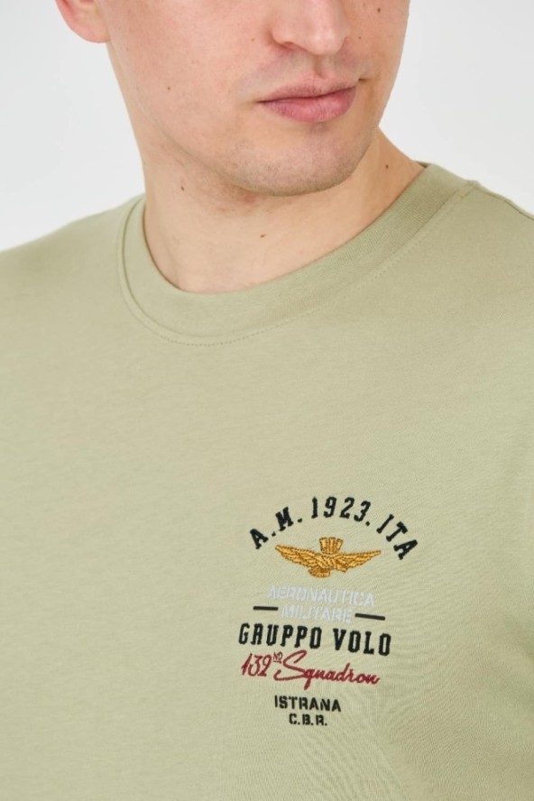 AERONAUTICA MILITARE Zielony t-shirt Short Sleeve