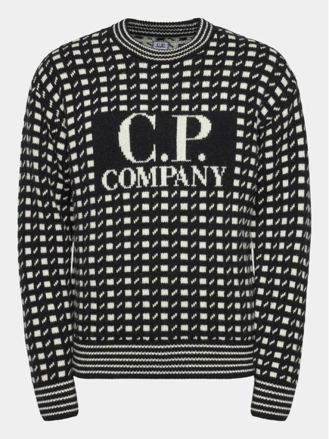 C.P. Company Sweter 15CMKN230 A006634J Czarny Regular Fit