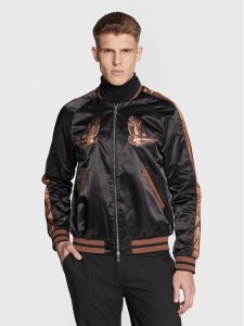 J.Lindeberg Kurtka bomber Eagle Varsity FMOW07327 Czarny Regular Fit