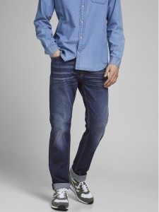 Jack&Jones Jeansy Clark 12177444 Granatowy Regular Fit