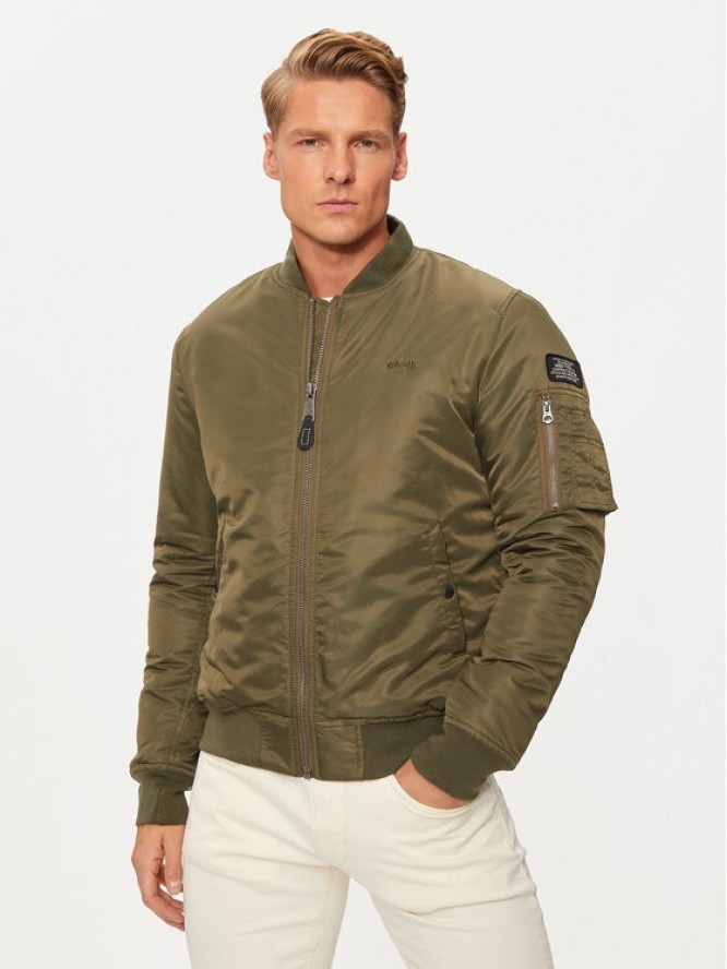 SCHOTT N.Y.C. Kurtka bomber AIRFORCERS Zielony Regular Fit