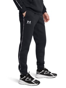 Spodnie dresowe męskie Under Armour UA Icon Fleece Jgr Taping - czarne