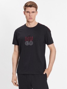 Hugo T-Shirt 50490418 Czarny Relaxed Fit
