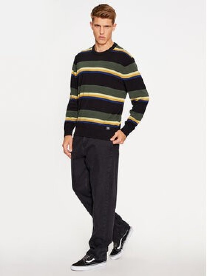 Vans Bluza Tacuba Stripe Crew Sweater VN000F50CM31 Czarny Regular Fit