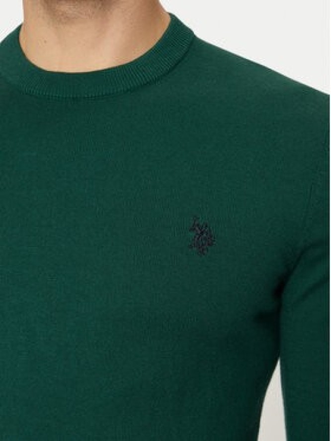 U.S. Polo Assn. Sweter MUP2961 Zielony Regular Fit