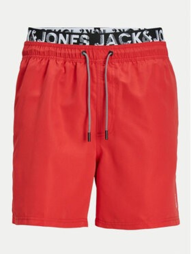 Jack&Jones Szorty kąpielowe Jpstfiji 12227254 Czerwony Regular Fit