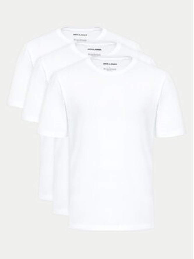 Jack&Jones Komplet 3 t-shirtów Under 12248076 Biały Standard Fit