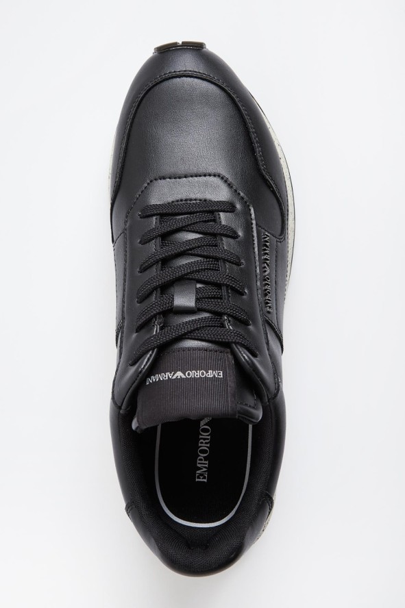 Sneakersy skórzane męskie EMPORIO ARMANI