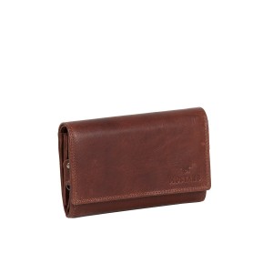 MUSTANG UDINE WALLET UNIWERSALNY SKÓRZANY PORTFEL PREMIUM POJEMNY NA KARTY SKÓRA BROWN 06.102401