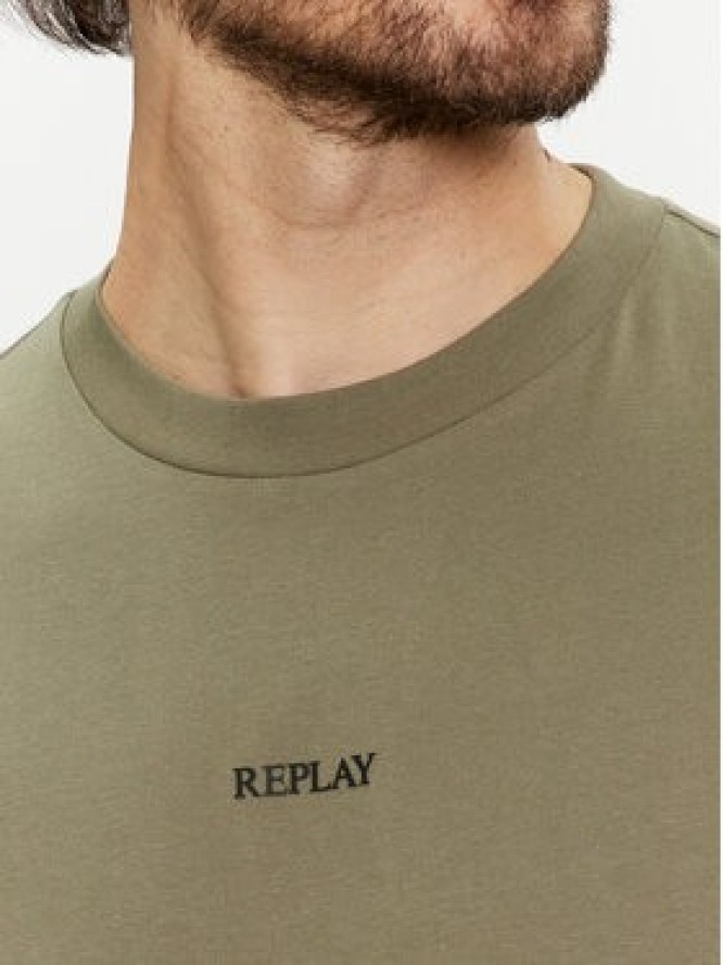 Replay T-Shirt M6795.000.2660 Zielony Regular Fit