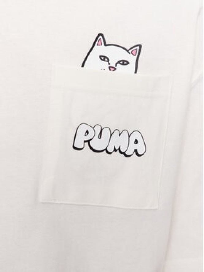 Puma T-Shirt Puma X Ripndip 622195 Écru Relaxed Fit