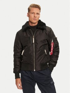 Alpha Industries Kurtka bomber 143104 Czarny Regular Fit