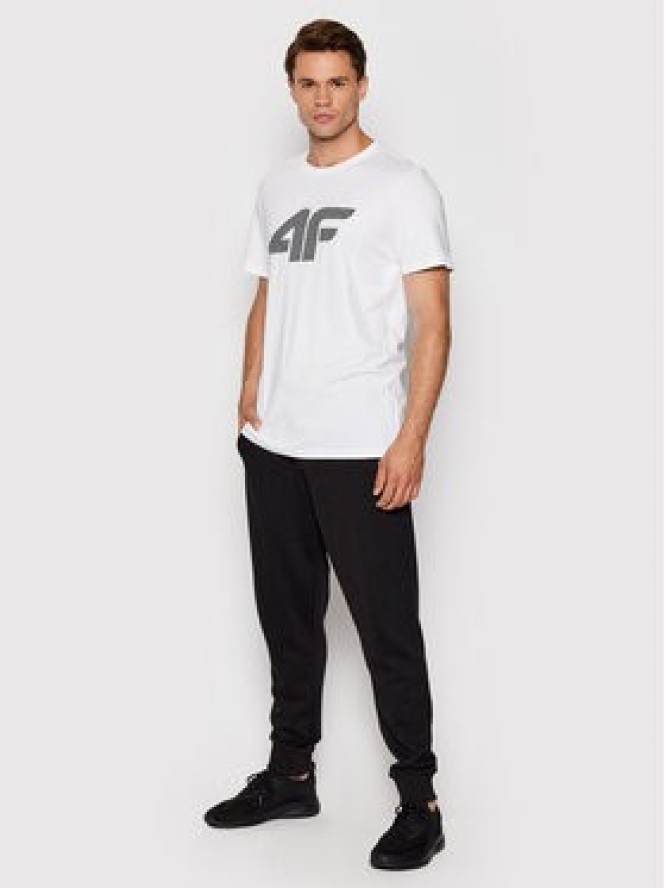 4F T-Shirt H4L22-TSM353 Biały Regular Fit