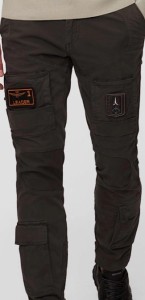 AERONAUTICA MILITARE Szarozielone spodnie Iconic Anti-G