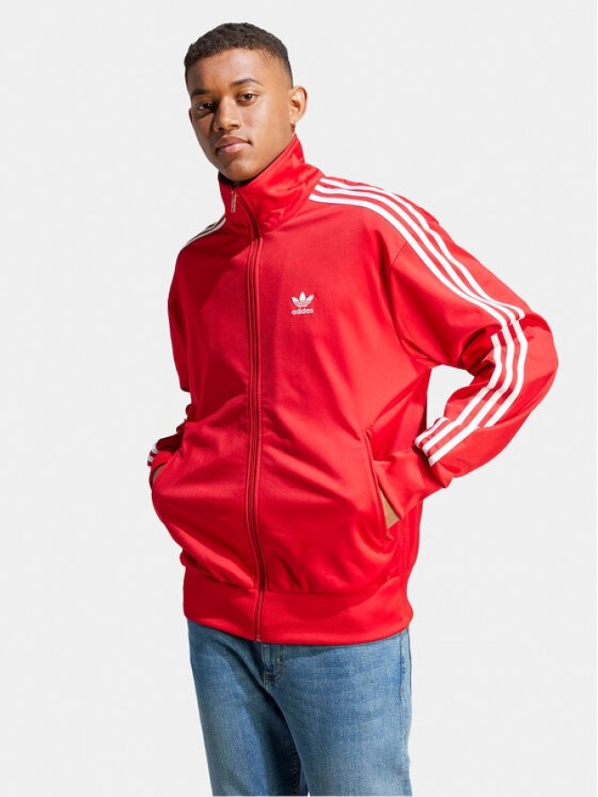 adidas Bluza adicolor Classics IJ7060 Czerwony Loose Fit