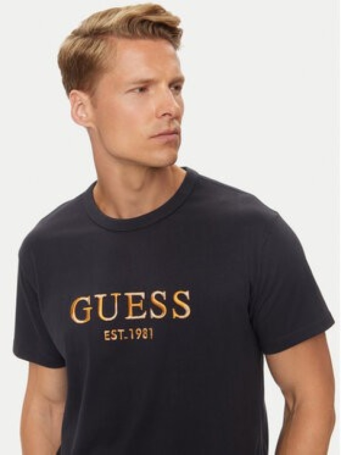 Guess T-Shirt M4YI17 I3Z14 Granatowy Regular Fit