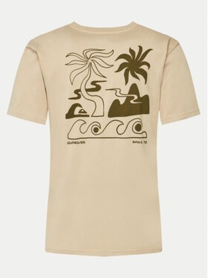 Quiksilver T-Shirt Tropical Breeze Mor AQYZT09562 Beżowy Regular Fit