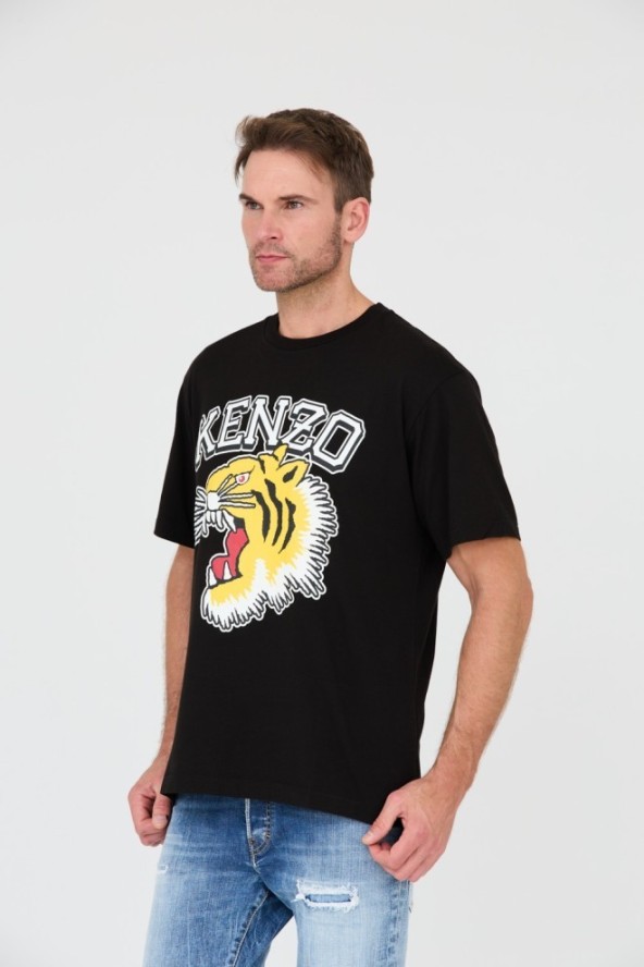 KENZO Czarny t-shirt Tiger Varsity Jungl