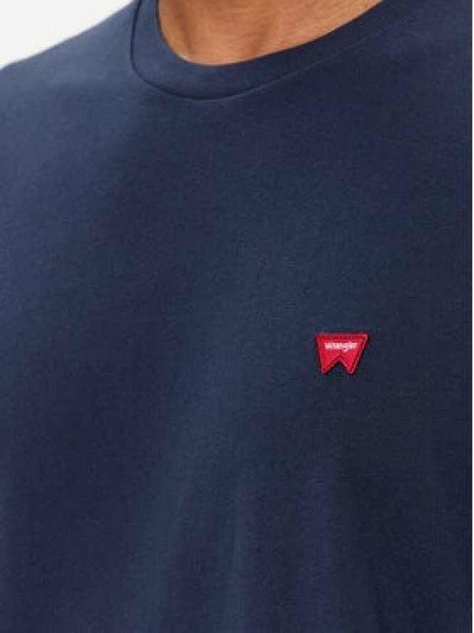 Wrangler T-Shirt Sign Off 112350434 Granatowy Regular Fit