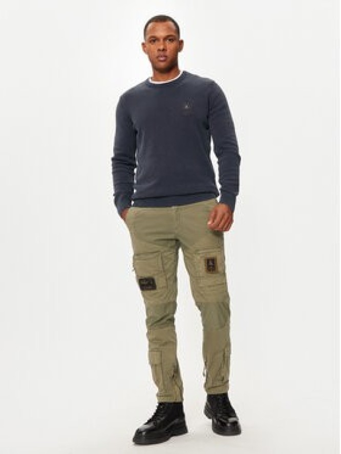 Aeronautica Militare Sweter 242MA1526L463 Granatowy Regular Fit