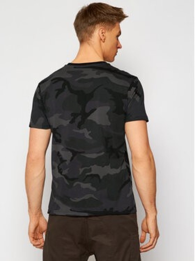 Alpha Industries T-Shirt Basic T Small Logo Camo 188505C Szary Regular Fit