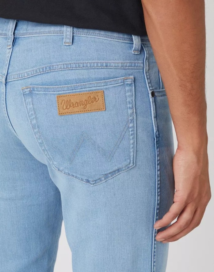 WRANGLER TEXAS SLIM MĘSKIE SPODNIE JEANSOWE JEANSY SPOT LITE W12SXPZ87