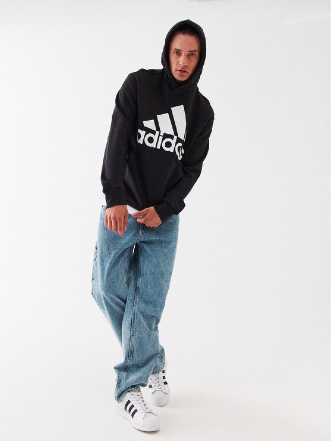 adidas Bluza Essentials French Terry Big Logo Hoodie IC9363 Czarny Regular Fit