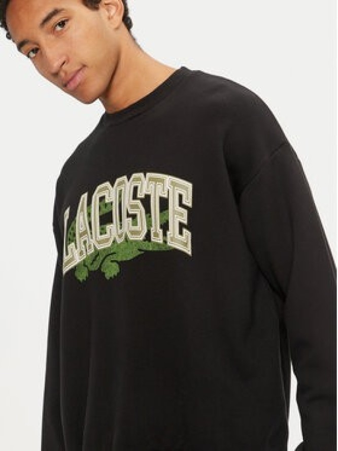 Lacoste Bluza SH2850 Czarny Loose Fit