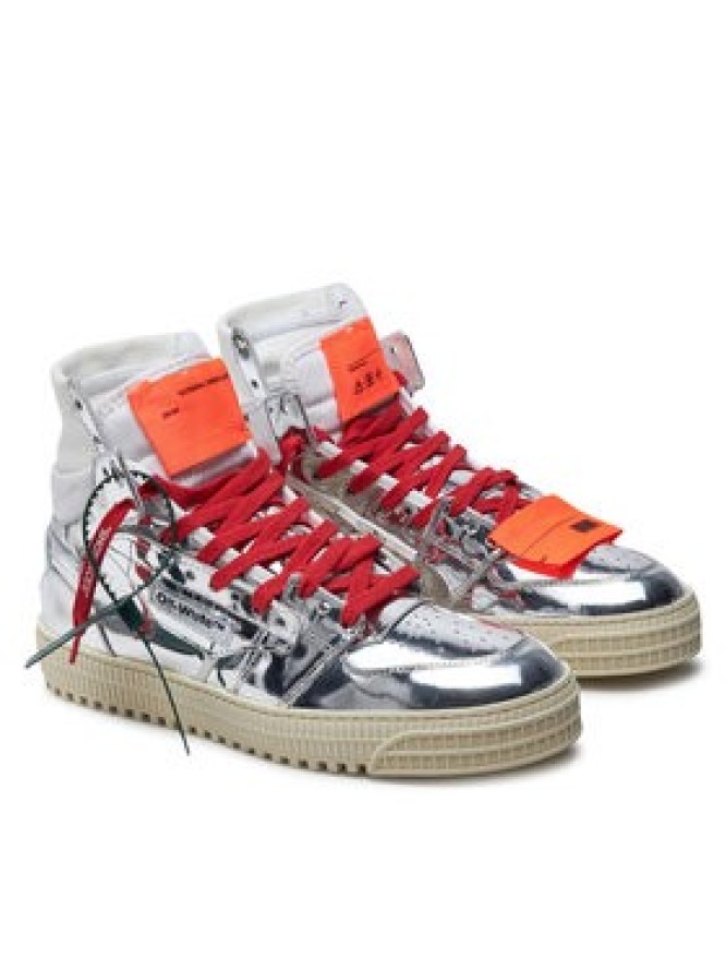 Off-White Sneakersy OMIA065F22LEA0067272 Srebrny