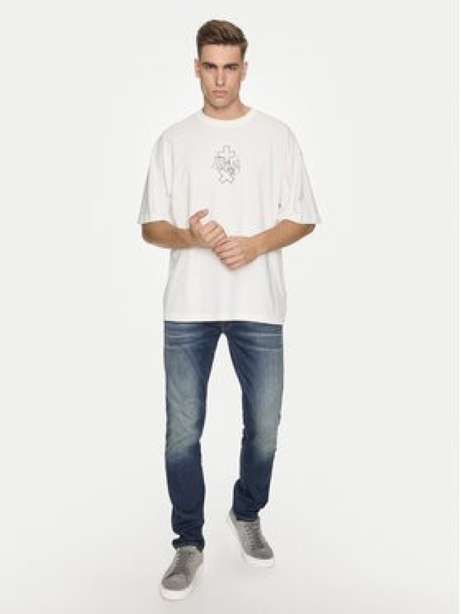 Replay T-Shirt MMG350.000.23454 Biały Oversize