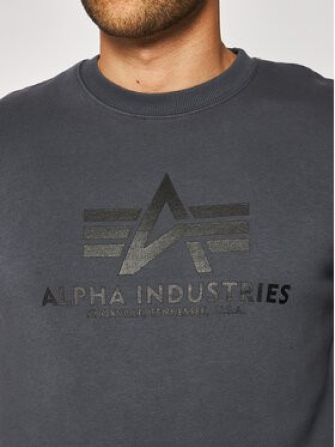 Alpha Industries Bluza Basic 178302 Szary Regular Fit