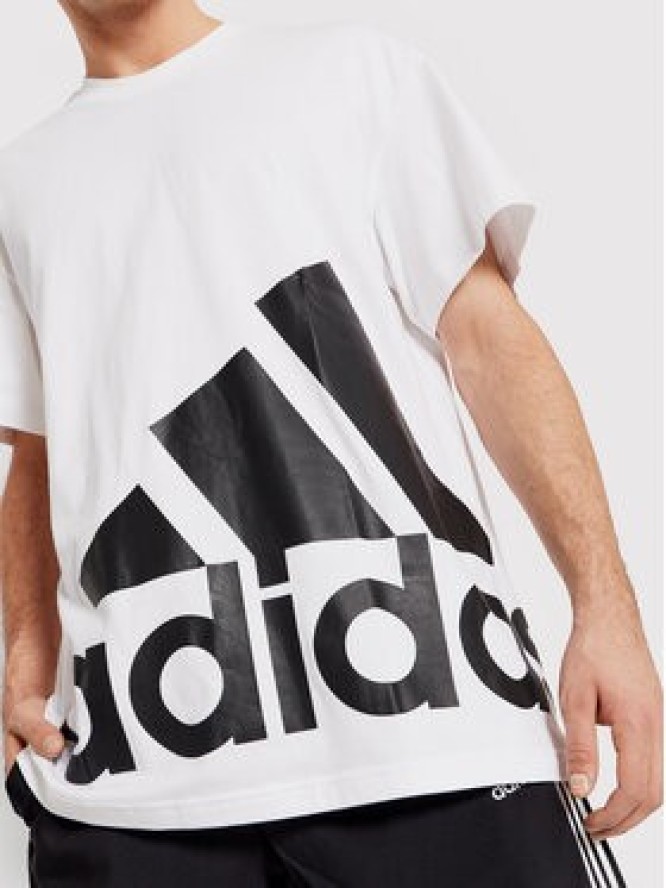 adidas T-Shirt Essentials Giant Logo HE1829 Biały Relaxed Fit