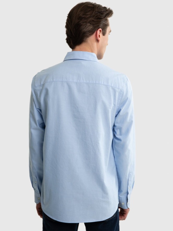 Koszula męska z tkaniny typu oxford jasnoniebieska Trixi 400