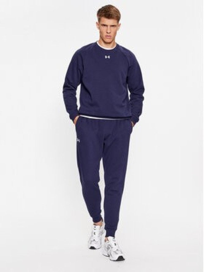 Under Armour Bluza Ua Rival Fleece Crew 1379755 Granatowy Loose Fit