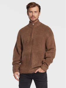 Redefined Rebel Sweter Casey 212058 Brązowy Regular Fit