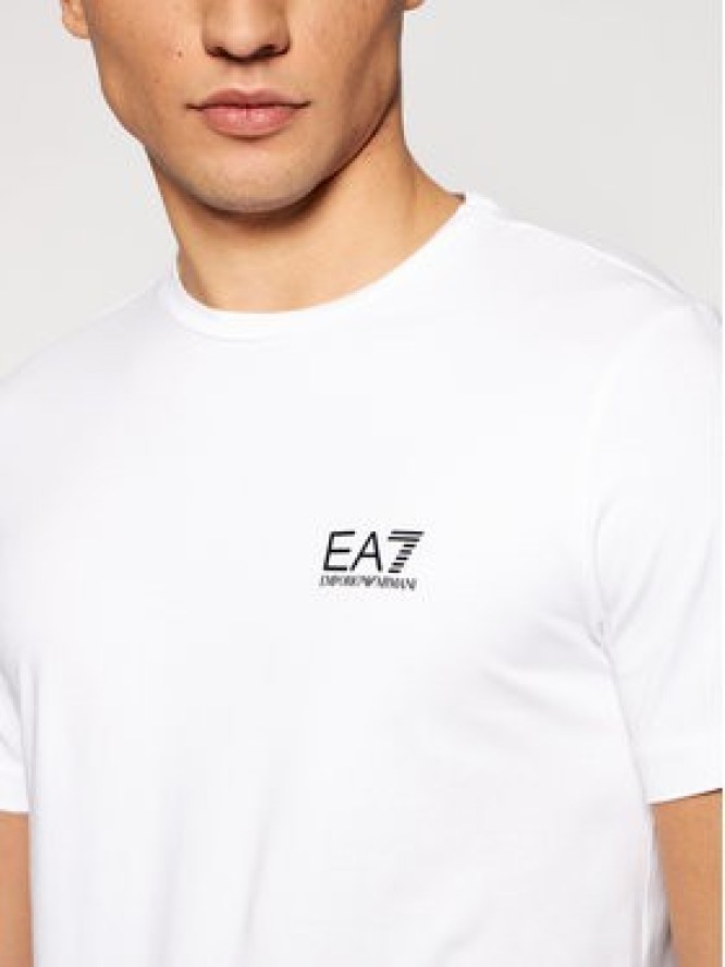 EA7 Emporio Armani T-Shirt 8NPT52 PJM5Z 1100 Biały Regular Fit