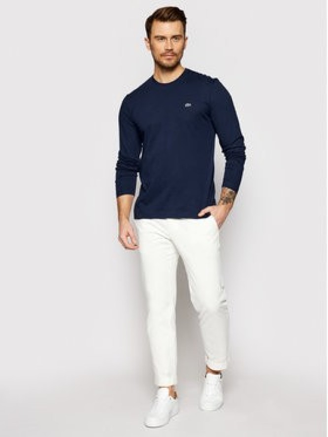 Lacoste Longsleeve TH2040 Granatowy Regular Fit