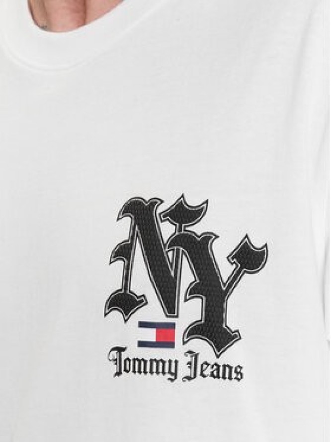 Tommy Jeans T-Shirt NY Grunge Sport DM0DM17744 Biały Classic Fit